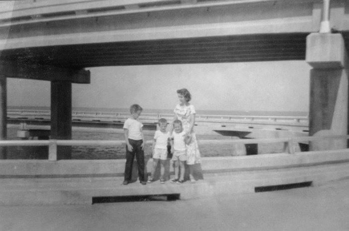 Alan, David, Mark and Mom on the Causeway